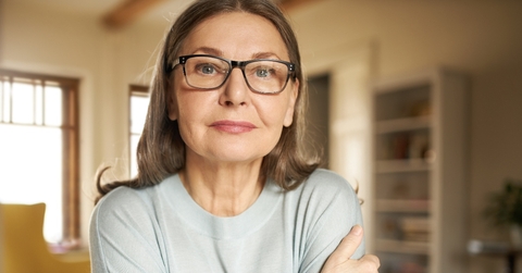 A woman looking forward