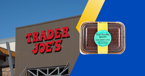 Trader Joe&#x27;s store with chocolate sheet cake