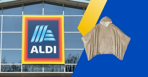 Aldi store with wearable blanket