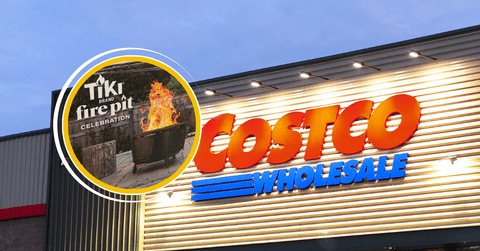 Costco front and a fire pit product