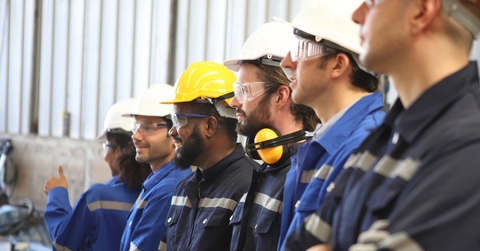 group of trade workers