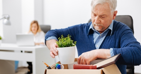 Older employee being fired