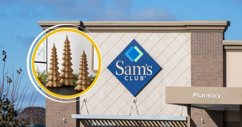 Sam&#x27;s Club store with resin Christmas trees