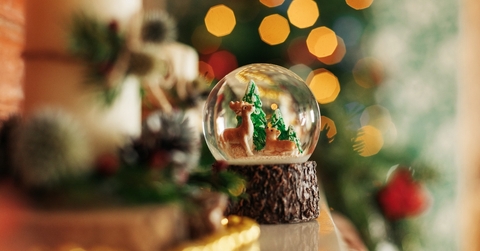 Snow globe on a shelf