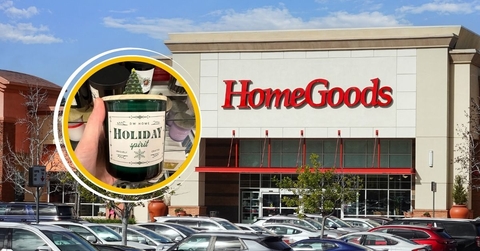 HomeGoods store with holiday candle