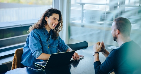 Job interview going well