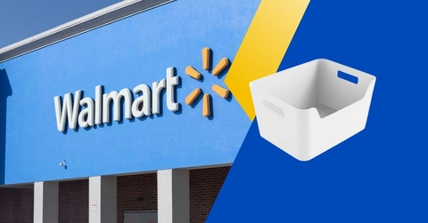 Walmart store with storage bin