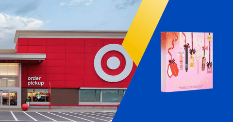 Target storefront and makeup gift set product