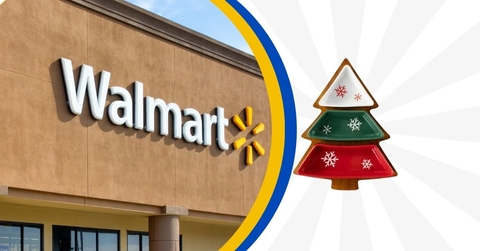 Walmart store with Christmas tray