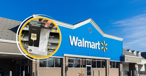 Walmart store with champagne flutes