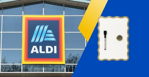 Aldi store with dry erase board