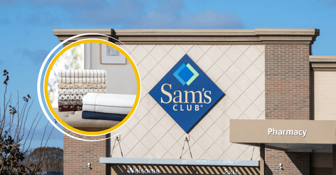 Collage of Sam's Cub storefront and set of sheets