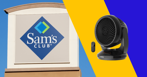 Sam's Club storefront and heater product collage