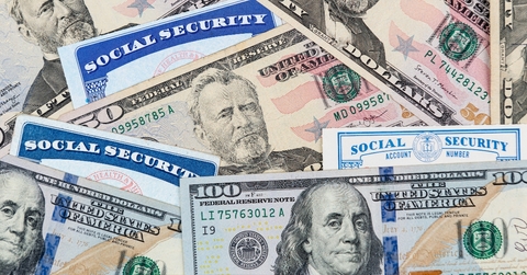Social security cards with cash