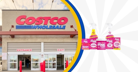 Costco storefront with cleaning supplies