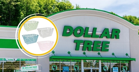 Dollar Tree store with storage baskets