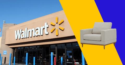 Walmart storefront and accent chair product