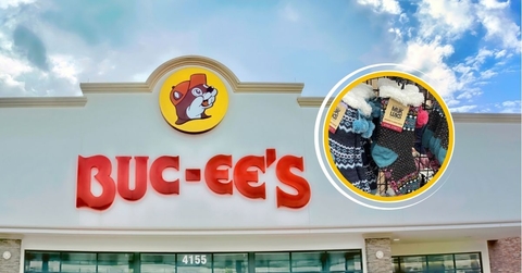 Buc-ee's store with winter socks