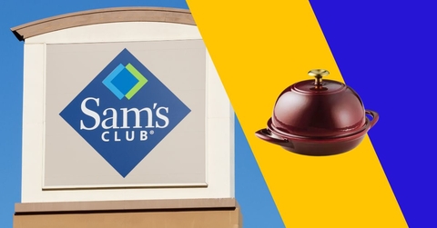 Sam's Club sign with Dutch oven