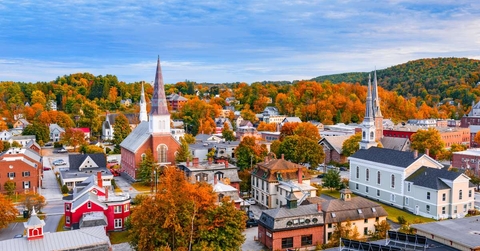 montpelier  vermont  usa town skyline  