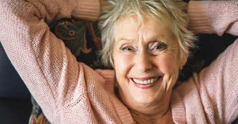 Senior woman looking relaxed and happy
