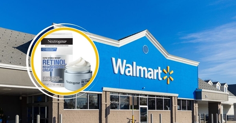 Walmart storefront with retinol cream 