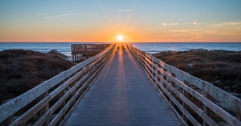 sunrise over the texas coast