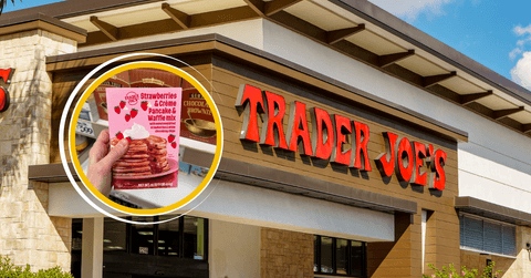 Collage of Trader Joe's storefront and a product photo