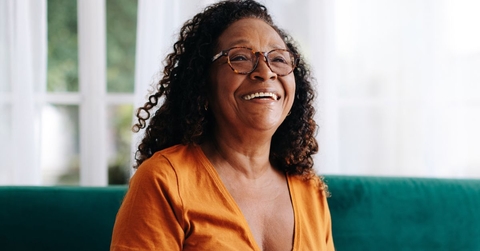 Smiling woman in her 60s