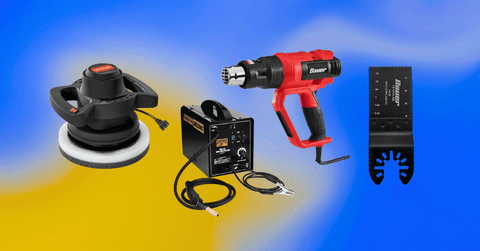 Collage of tools from Harbor Freight