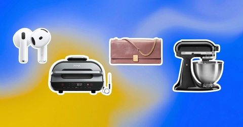 Apple air pods, Ninja cooker, Kate Spade bag, and KitchenAid stand mixer