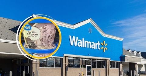 Walmart Template 4 with Great Value Cookies and Cream Ice Cream