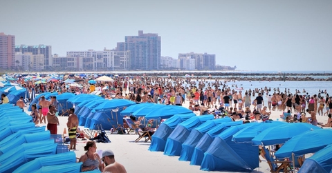Clearwater Beach Florida during spring break season