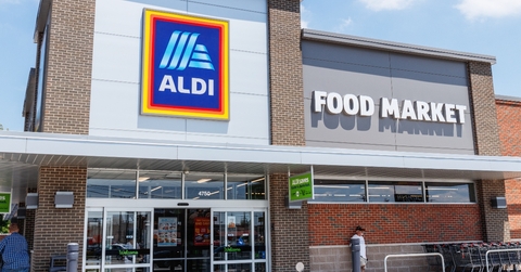 Aldi store entrance