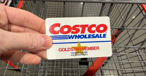 Costco membership card and shopping cart