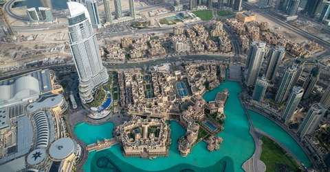 View of Dubai from the Burj Khalifa observation deck