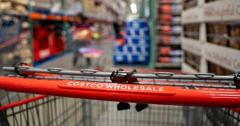 Costco cart in aisle