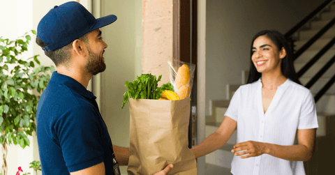 Man delivering groceries