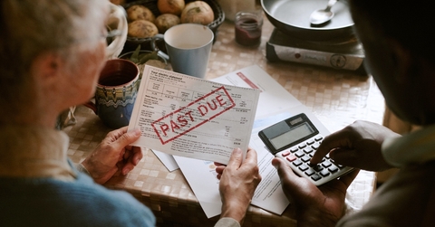 Seniors looking at past-due bills