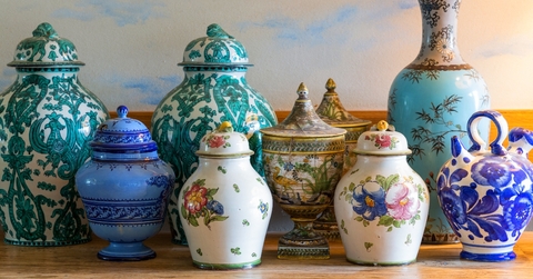 Old vintage vases
