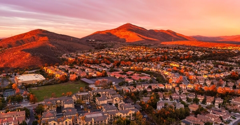 Chula Vista, California at sunset