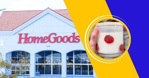 Candle and HomeGoods store collage
