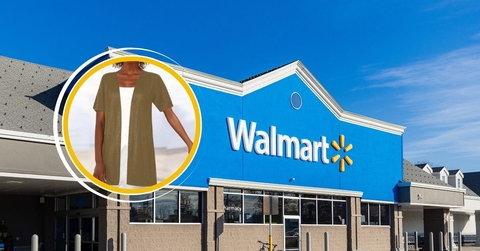 Walmart storefront and women's blouse
