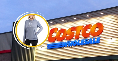 Costco collage with hoodie