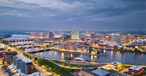 Cedar Rapids, Iowa cityscape
