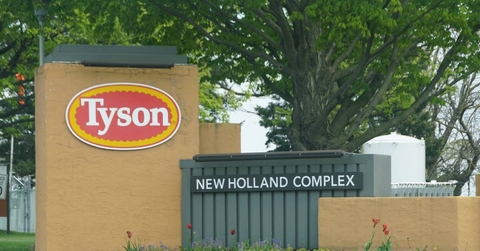 A view of Tyson factory sign outside
