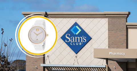 Sam's Club store front and watch product collage