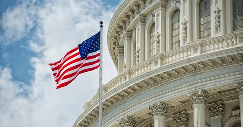 U.S. Capitol Building and American flag