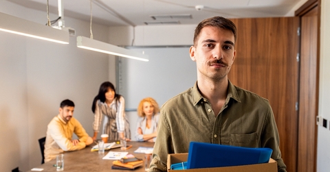 Young man being fired