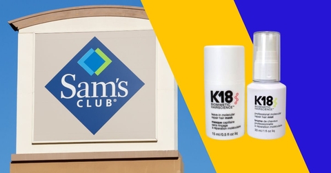 Sam's Club storefront and K18 hair products